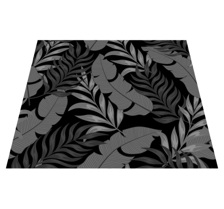 Tappeto vinile camera da letto foglie jungle scure - TenStickers