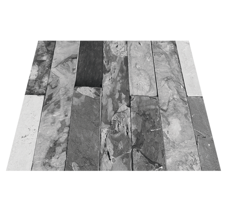 Tappeto vinile camera da letto mattonelle grigio scuro - TenStickers