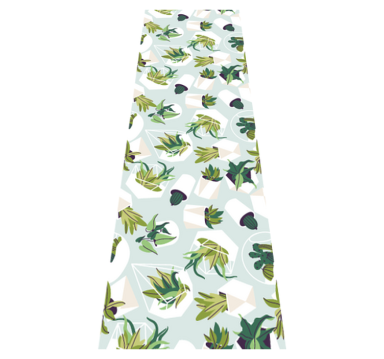 Tappeto vinile camera da letto cactus verde - TenStickers