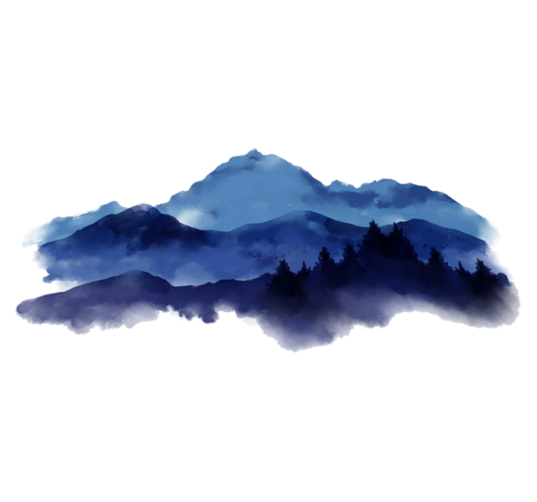 Tappeto vinile natura montagne ritagliate - TenStickers