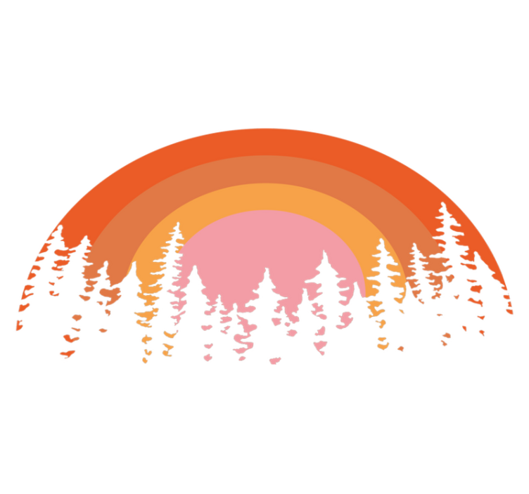 Tappeto vinile natura sole vintage - TenStickers