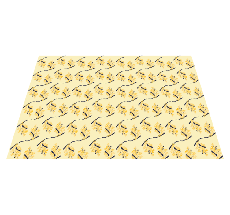 Tappeto vinile natura motivi di mimosa - TenStickers