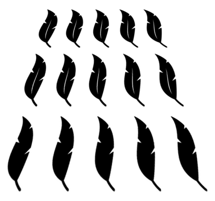 Tappeto vinile natura motivi piuma fluttuante - TenStickers