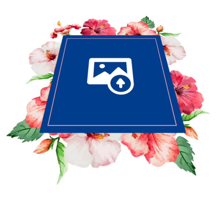 Tappeto vinile natura design floreale ibisco - TenStickers