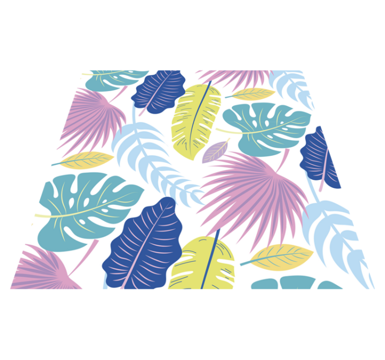 Tappeto vinile natura motivi foglie colorate - TenStickers