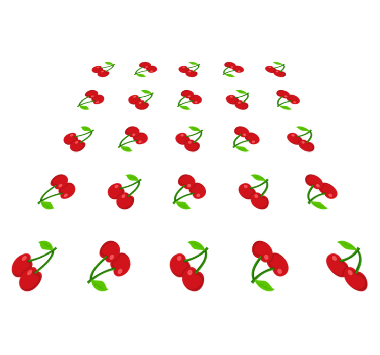 Tappeto vinile natura design a motivi ciliegia - TenStickers