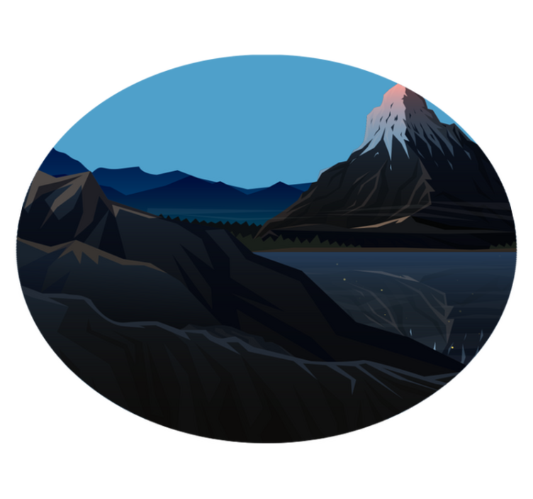 Tappeto vinile natura vista panoramica montagna - TenStickers