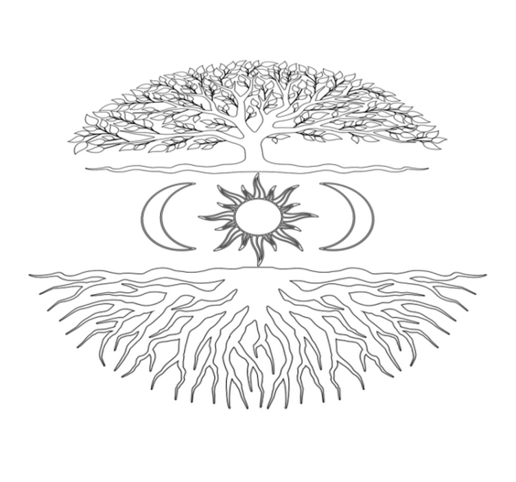 Tappeto vinile natura sistema radici alberi - TenStickers