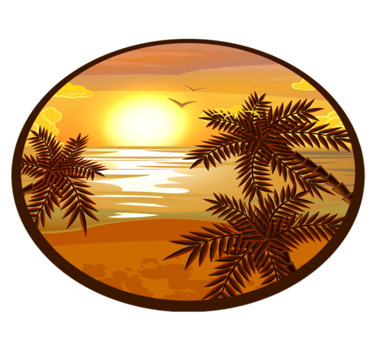 Tappeto vinile natura vista serene al tramonto - TenStickers