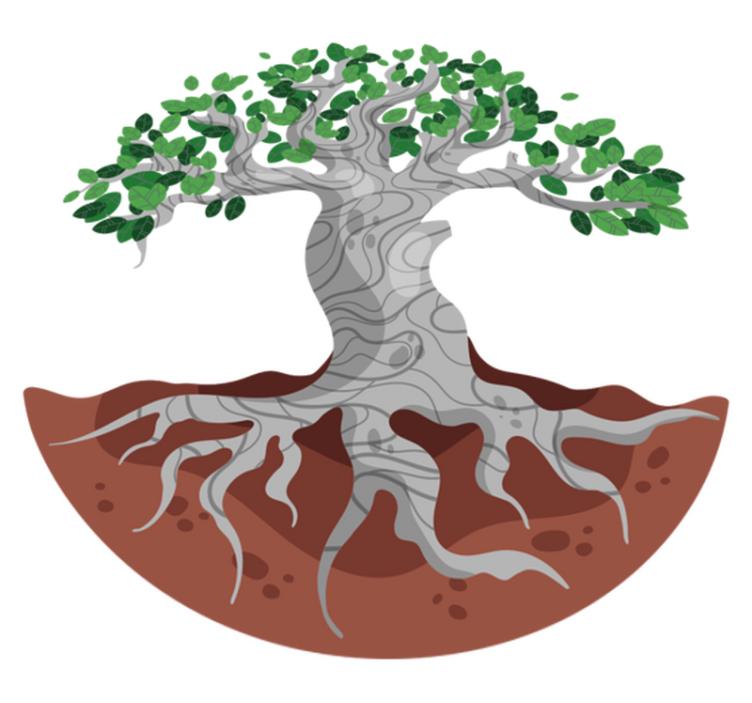 Tappeto vinile natura radici d'albero stilizzate - TenStickers