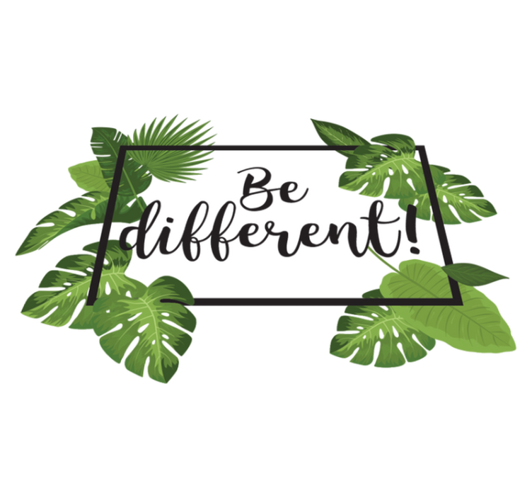 Tappeto vinile fiori sii diverso citazione - TenStickers