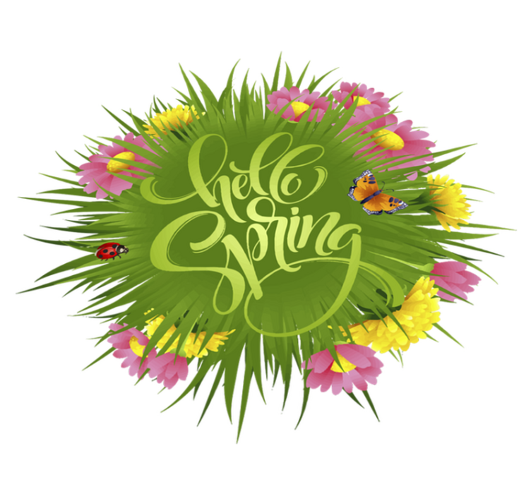 Tappeto vinile fiori campo di fiori primavera - TenStickers