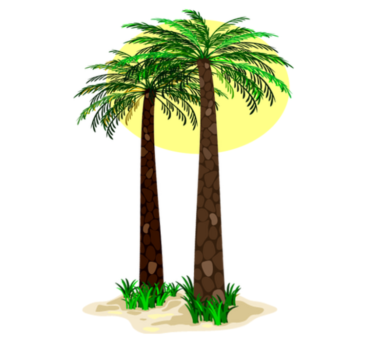 Tappeto vinile fiori palme tropicali - TenStickers