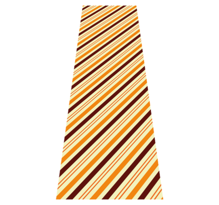 Tappeto vinile camera da letto motivo arancione e marrone - TenStickers