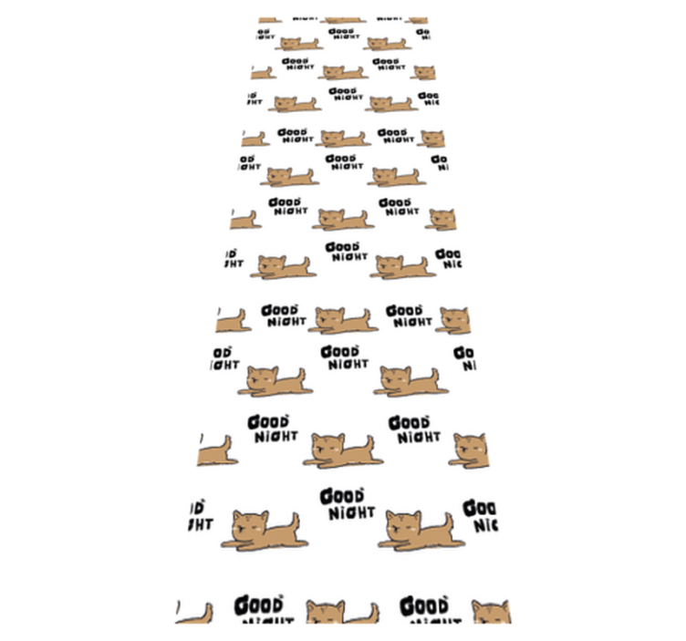 Tappeto vinile camera da letto cane carino che dorme - TenStickers