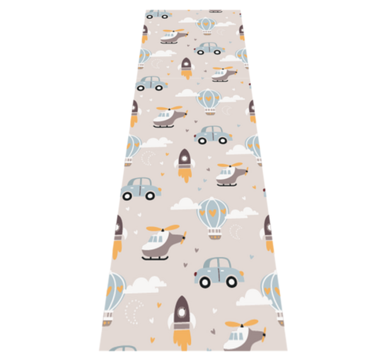 Tappeto vinile camera da letto illustrazione carina bambini - TenStickers