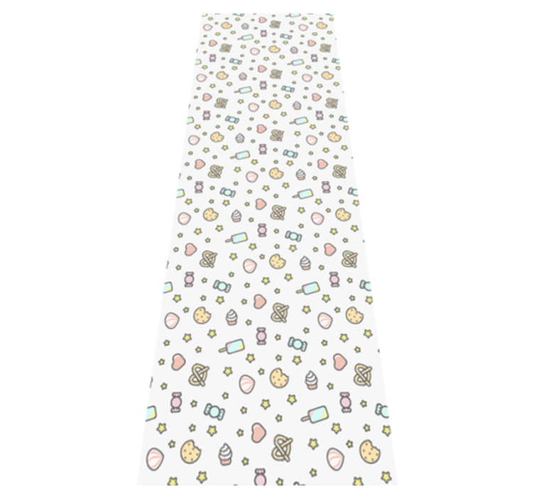 Tappeto vinile camera da letto snack faccini carini - TenStickers