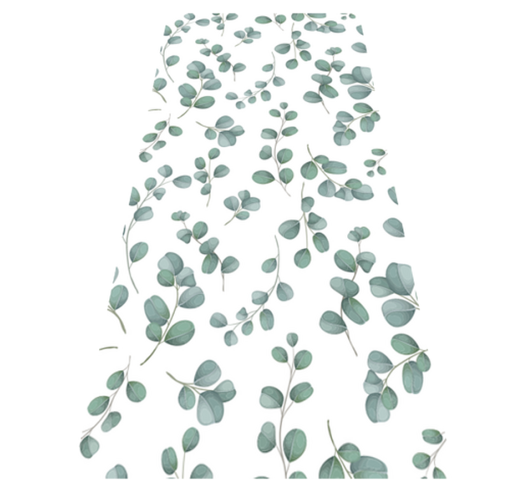 Tappeto vinile camera da letto motivo floreale acquerello - TenStickers