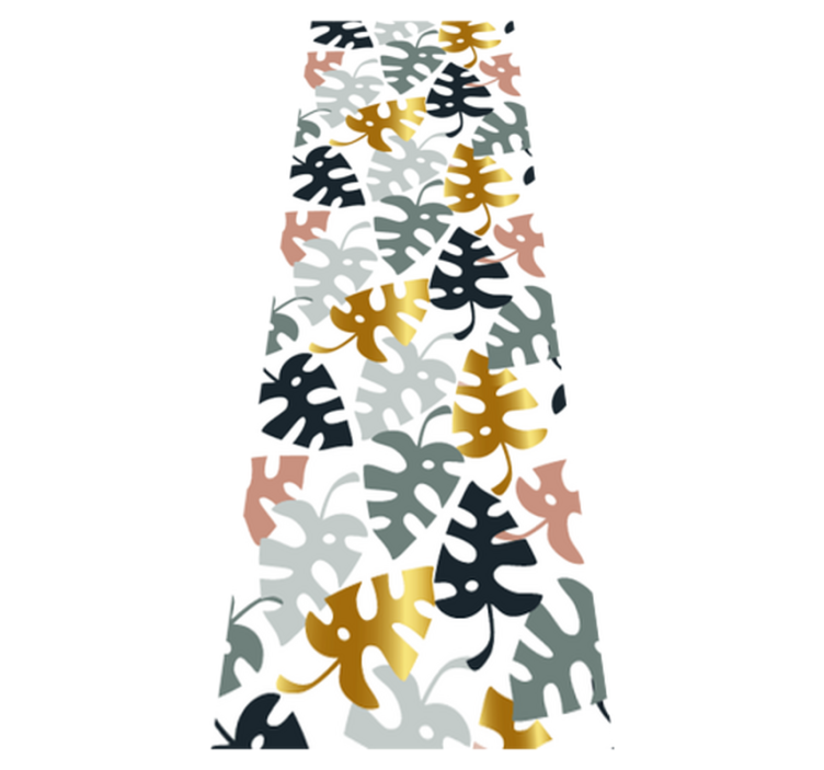 Tappeto vinile camera da letto foglie dorate e multicolori - TenStickers