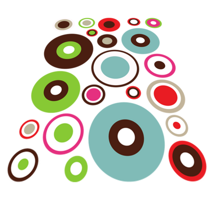 Tappeto vinile geometrico cerchi semplici - TenStickers