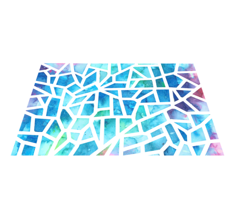 Tappeto vinile geometrico mosaico triangoli acquerello - TenStickers