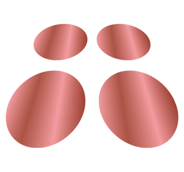 Tappeto vinile geometrico pois oro rosa - TenStickers