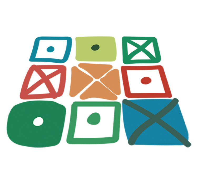 Tappeto vinile geometrico design a quadrati diversi - TenStickers