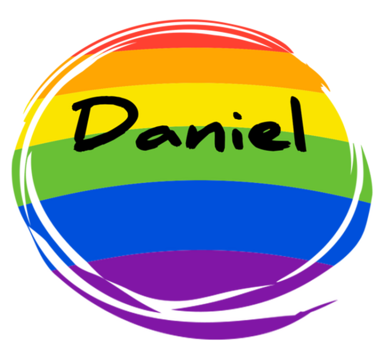 Tappeto vinile geometrico cerchio arcobaleno personalizzato - TenStickers