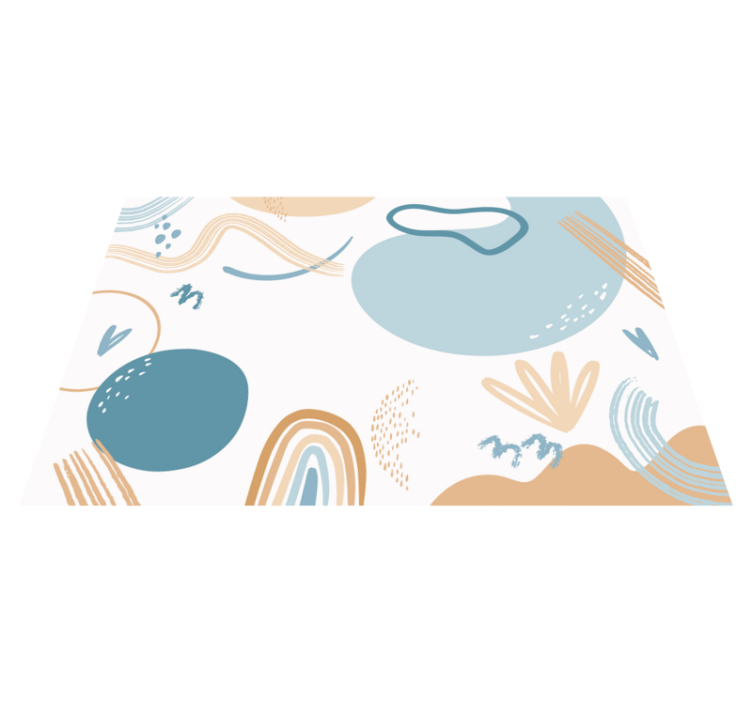 Tappeto vinile geometrico forme colorate - TenStickers