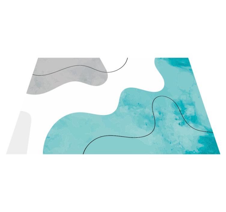 Tappeto vinile geometrico forme acquerello - TenStickers