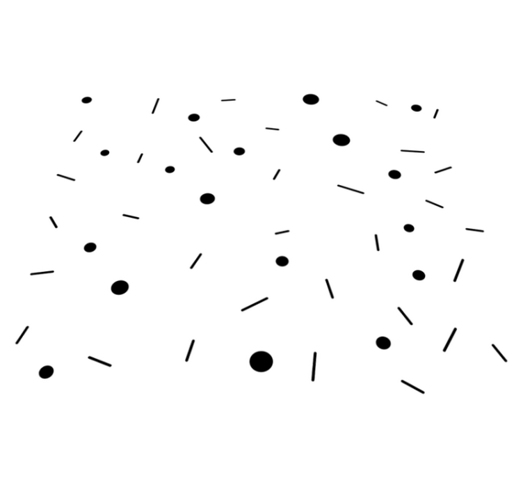 Tappeto vinile geometrico confetti a cerchi e linee - TenStickers