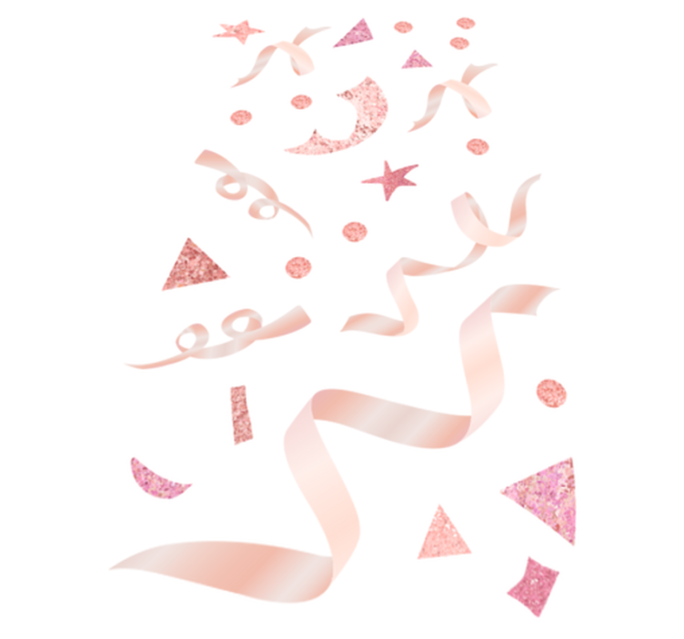 Tappeto vinile geometrico confetti rosa chiaro - TenStickers