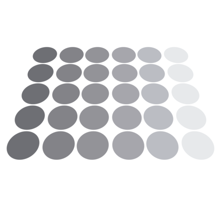 Tappeto vinile geometrico cerchi grigi - TenStickers