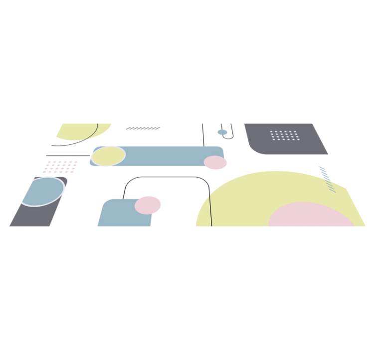 Tappeto vinile geometrico sfondo geometrico pastello - TenStickers