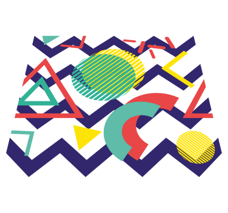 Tappeto vinile geometrico motivo colorato - TenStickers