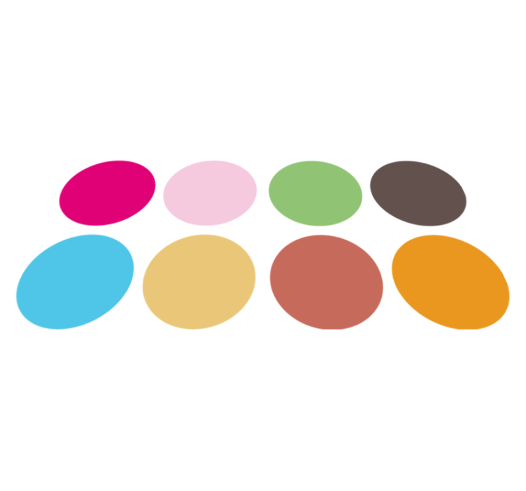 Tappeto vinile per bambini adesivi circolari colorati - TenStickers