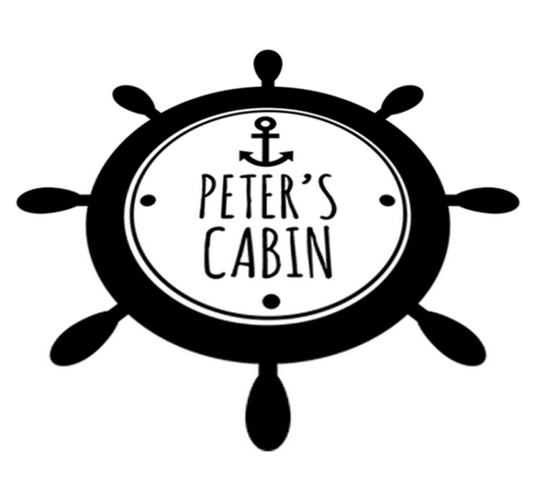 Tappeto vinile per bambini timone con nome - TenStickers