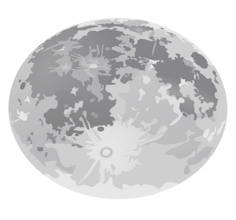 Tappeto vinile per bambini luna piena - TenStickers