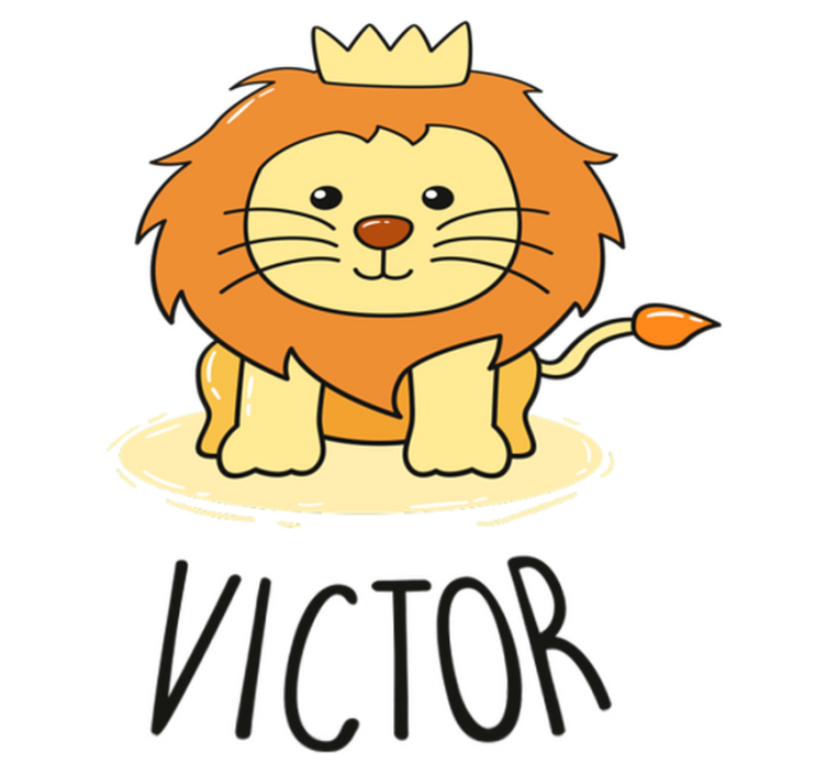 Tappeto vinile per bambini disegno leone - TenStickers