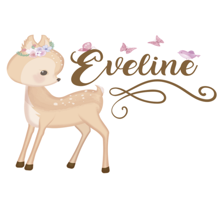 Tappeto vinile per bambini adesivo personalizzato cervo - TenStickers