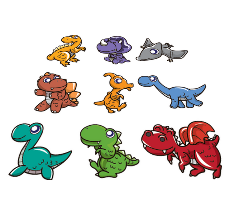 Tappeto vinile per bambini adesivi dinosauri bebé - TenStickers