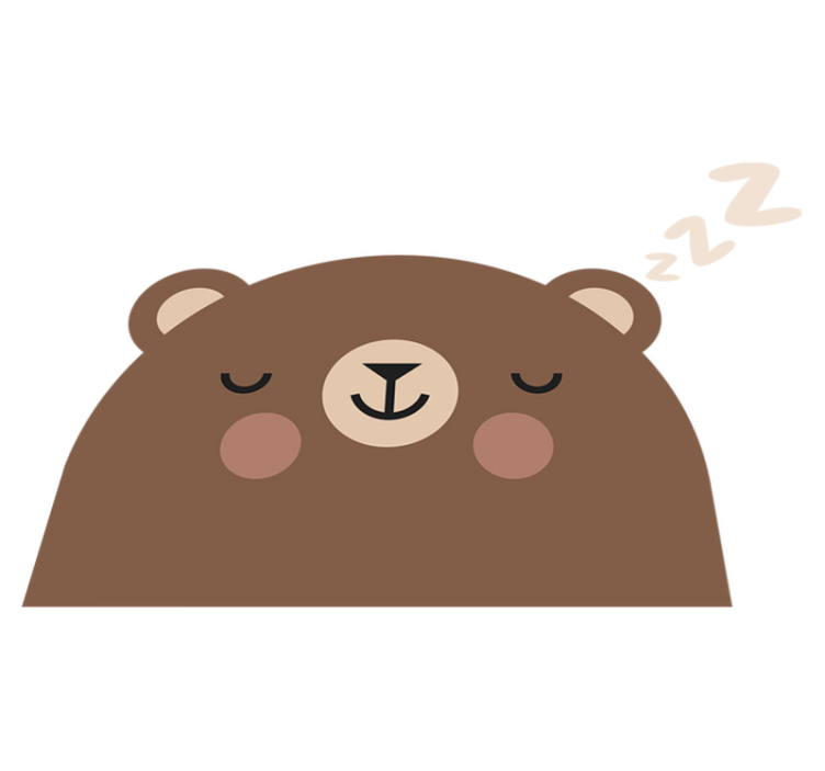 Tappeto vinile per bambini orso per letto infantile - TenStickers