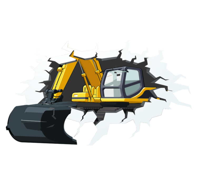 Tappeto vinile per bambini buco nel muro - TenStickers