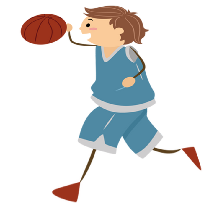 Tappeto vinile per bambini adesivo basket bambino - TenStickers