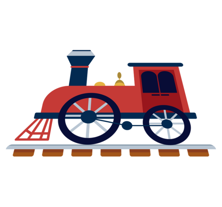 Tappeto vinile per bambini vecchio treno rosso - TenStickers