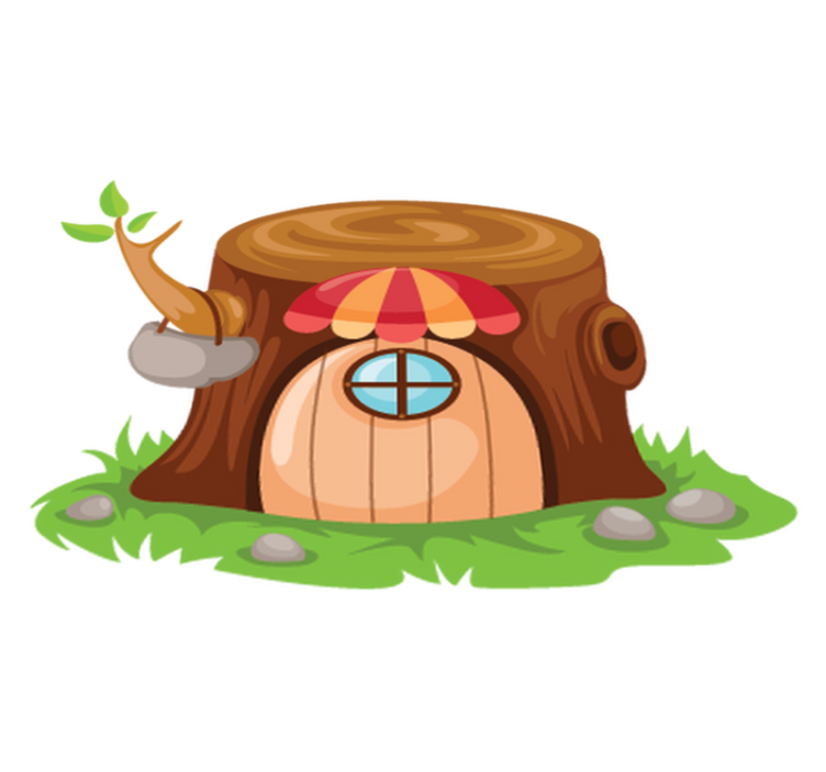 Tappeto vinile per bambini casa del trunk - TenStickers