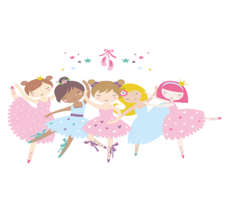 Tappeto vinile per bambini illustrazione stelle balletto - TenStickers