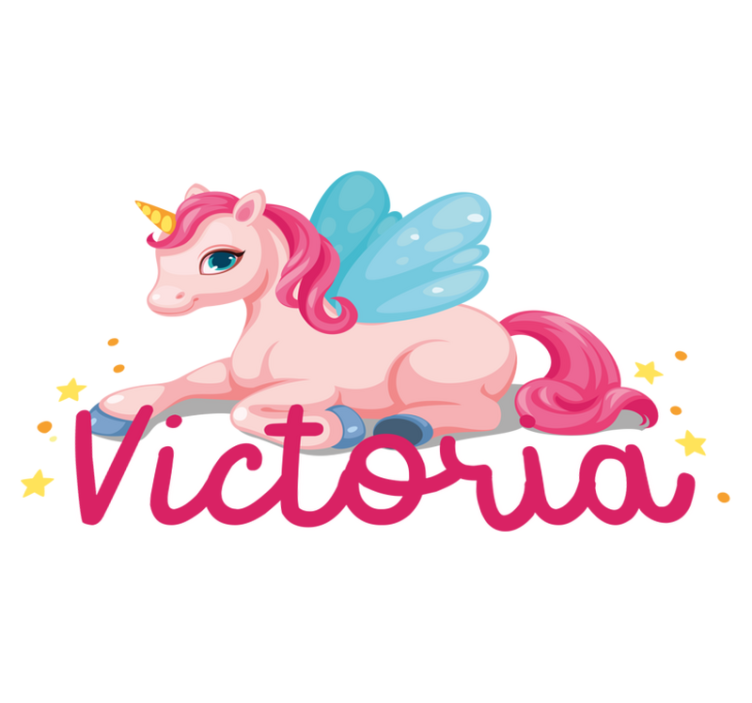 Tappeto vinile per bambini unicorno rosa divertente - TenStickers