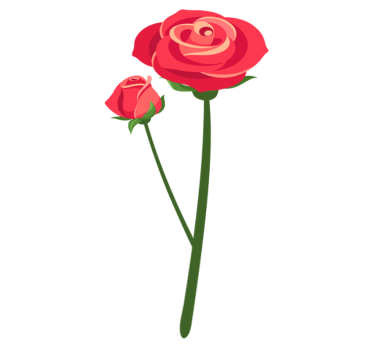 Tappeto vinile camera da letto rose 3d - TenStickers