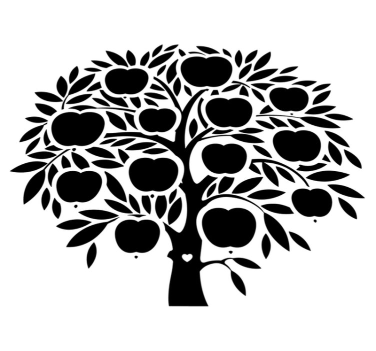 Tappeto vinile camera da letto albero genealogico nomi - TenStickers